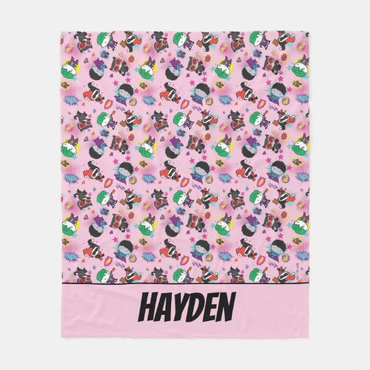 チビ(小さくかわいく書いた感じ)すごいの悪役の行動パターン フリースブランケット (正面)