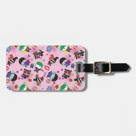 チビ（小さくかわいく書いた感じ）すごいの悪役の行動パターン ラゲッジタグ (正面横)