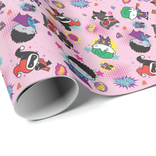 チビ(小さくかわいく書いた感じ)すごいの悪役の行動パターン ラッピングペーパー (ロールコーナー)