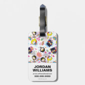 チビ（小さくかわいく書いた感じ）すごいヘロイン模様 ラゲッジタグ (裏面縦)