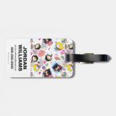 チビ（小さくかわいく書いた感じ）すごいヘロイン模様 ラゲッジタグ (裏面横)