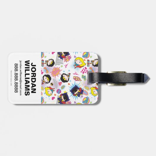 チビ（小さくかわいく書いた感じ）すごいヘロイン模様 ラゲッジタグ (裏面横)