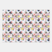 チビ(小さくかわいく書いた感じ)すごいヘロイン模様 ラッピングペーパーシート (正面3)