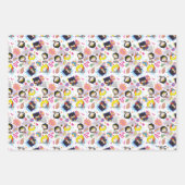 チビ(小さくかわいく書いた感じ)すごいヘロイン模様 ラッピングペーパーシート (正面2)