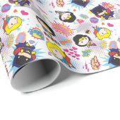 チビ(小さくかわいく書いた感じ)すごいヘロイン模様 ラッピングペーパー (ロールコーナー)