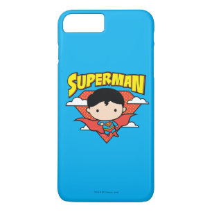 チビ(小さくかわいく書いた感じ)すごいマン水玉模様シールドと名前 iPhone 8 PLUS/7 PLUSケース
