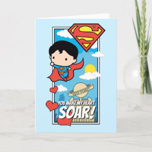 チビ（小さくかわいく書いた感じ）すごいマン – あなたが私のハートをSoar Valentineにす シーズンカード