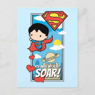 チビ（小さくかわいく書いた感じ）すごいマン – あなたが私のハートをSoar Valentineにす シーズンポストカード
