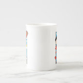 チビ(小さくかわいく書いた感じ)すごいマン – あなたが私のハートをSoar Valentineにす ボーンチャイナマグカップ (正面)