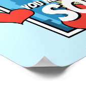 チビ(小さくかわいく書いた感じ)すごいマン – あなたが私のハートをSoar Valentineにす ポスター (角)