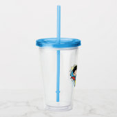 チビ(小さくかわいく書いた感じ)すごいマン&チビ(小さくかわいく書いた感じ)スーパーガールパワーアッ アクリルタンブラー (右)