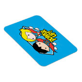 チビ(小さくかわいく書いた感じ)すごいマン&チビ(小さくかわいく書いた感じ)スーパーガールパワーアッ マグネット (右側)