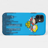 チビ（小さくかわいく書いた感じ）すごいマン&チビ（小さくかわいく書いた感じ）スーパーガールパワーアッ Case-Mate iPhoneケース (裏面(横))