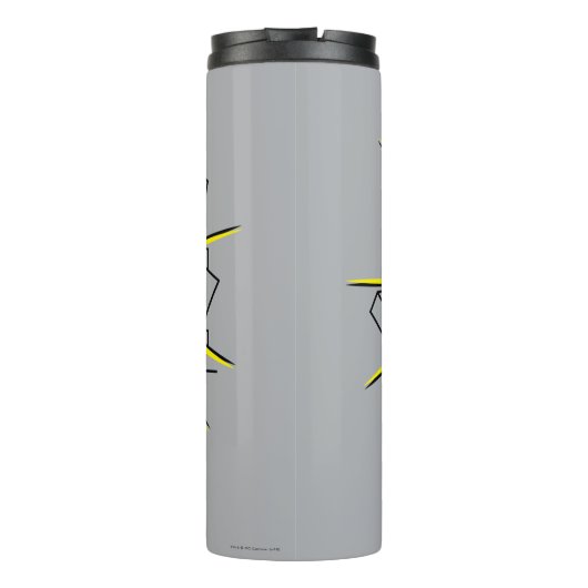 チビ(小さくかわいく書いた感じ)すごい男がレンガの壁を突き抜ける タンブラー (裏面)