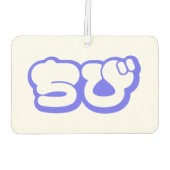 チビ(小さくかわいく書いた感じ)ちび日本の日本語ひらがな カーエアーフレッシュナー (裏面)