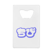 チビ(小さくかわいく書いた感じ)ちび日本の日本語ひらがな クレジットカード栓抜き (裏面)