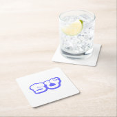 チビ(小さくかわいく書いた感じ)ちび日本の日本語ひらがな スクエアペーパーコースター (インサイチュ)