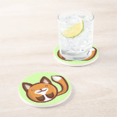 チビ(小さくかわいく書いた感じ)のキツネ コースター (側面)