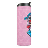 チビ（小さくかわいく書いた感じ）のキャットウーマン、大きなダイヤモンドの上に座る タンブラー (回転左)