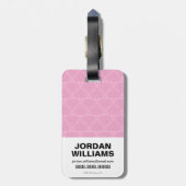 チビ(小さくかわいく書いた感じ)のキャットウーマン、大きなダイヤモンドの上に座る ラゲッジタグ (裏面縦)