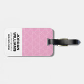 チビ(小さくかわいく書いた感じ)のキャットウーマン、大きなダイヤモンドの上に座る ラゲッジタグ (裏面横)