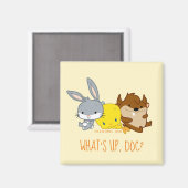 チビ(小さくかわいく書いた感じ)のバグBUNNY™、TWEATY™、およびTAZ™ マグネット (正面/裏面)