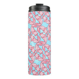 チビ（小さくかわいく書いた感じ）のピンクのアホロートルパターンChido タンブラー