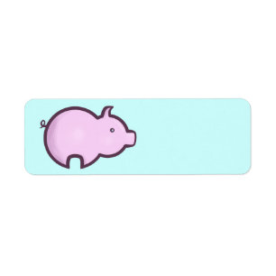 チビ(小さくかわいく書いた感じ)のブタ ラベル
