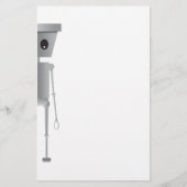 チビ（小さくかわいく書いた感じ）のロボット文房具 便箋 (正面)