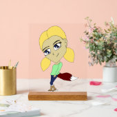 チビ（小さくかわいく書いた感じ）の女 アクリルサイン (ウェディング)