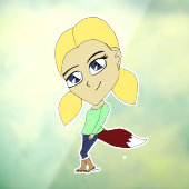 チビ(小さくかわいく書いた感じ)の女 ウィンドウサイン (シート3)