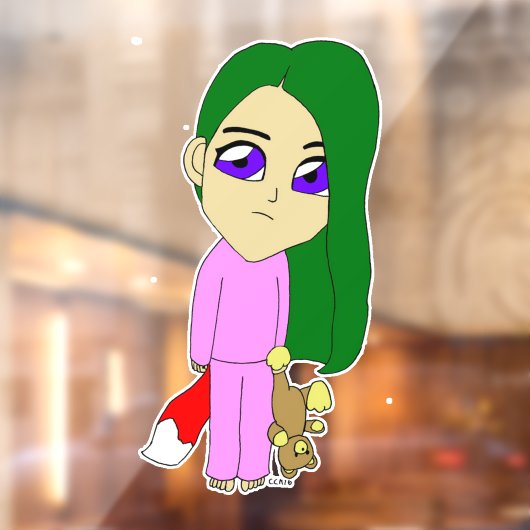 チビ（小さくかわいく書いた感じ）の女 ウィンドウサイン (シート2)