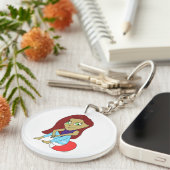 チビ（小さくかわいく書いた感じ）の女 キーホルダー (正面右)