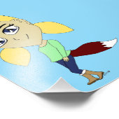 チビ（小さくかわいく書いた感じ）の女 フォトプリント            (角)