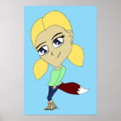 チビ（小さくかわいく書いた感じ）の女 ポスター (正面)