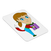 チビ（小さくかわいく書いた感じ）の女 マグネット (右側)