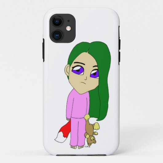 チビ(小さくかわいく書いた感じ)の女 Case-Mate iPhoneケース (裏面)