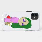チビ(小さくかわいく書いた感じ)の女 Case-Mate iPhoneケース (裏面(横))