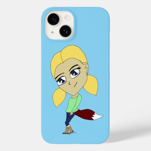 チビ(小さくかわいく書いた感じ)の女 Case-Mate iPhoneケース (裏面)