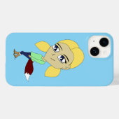 チビ(小さくかわいく書いた感じ)の女 Case-Mate iPhoneケース (裏面 (横))