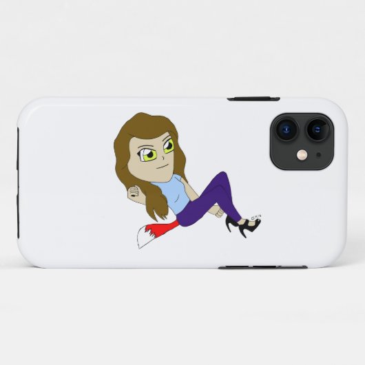 チビ(小さくかわいく書いた感じ)の女 Case-Mate iPhoneケース (裏面(横))