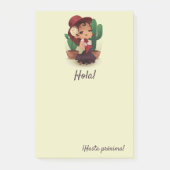 チビ(小さくかわいく書いた感じ)の帽子スペインのと指のフラメンコ ポストイット (正面)