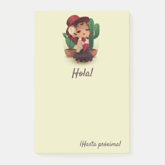 チビ（小さくかわいく書いた感じ）の帽子スペインのと指のフラメンコ ポストイット