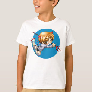 チビ(小さくかわいく書いた感じ)の悪魔のワイシャツ、子供 Tシャツ