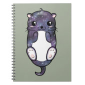 チビ（小さくかわいく書いた感じ）の銀河系のカワウソ ノートブック (正面)