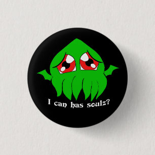 チビ(小さくかわいく書いた感じ)のCthuluのlolthulu 缶バッジ