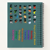 チビ(小さくかわいく書いた感じ)やる気を起こさせるかわいいオウム名スクール年 ノートブック (裏面)