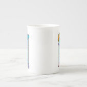 チビ（小さくかわいく書いた感じ）アクアマン – 私は7つの海を泳ぐ ボーンチャイナマグカップ (正面)