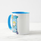 チビ(小さくかわいく書いた感じ)アクアマン – 私は7つの海を泳ぐ マグカップ (正面左)