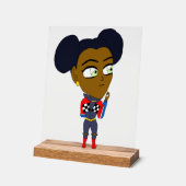 チビ（小さくかわいく書いた感じ） アクリルサイン (傾斜)